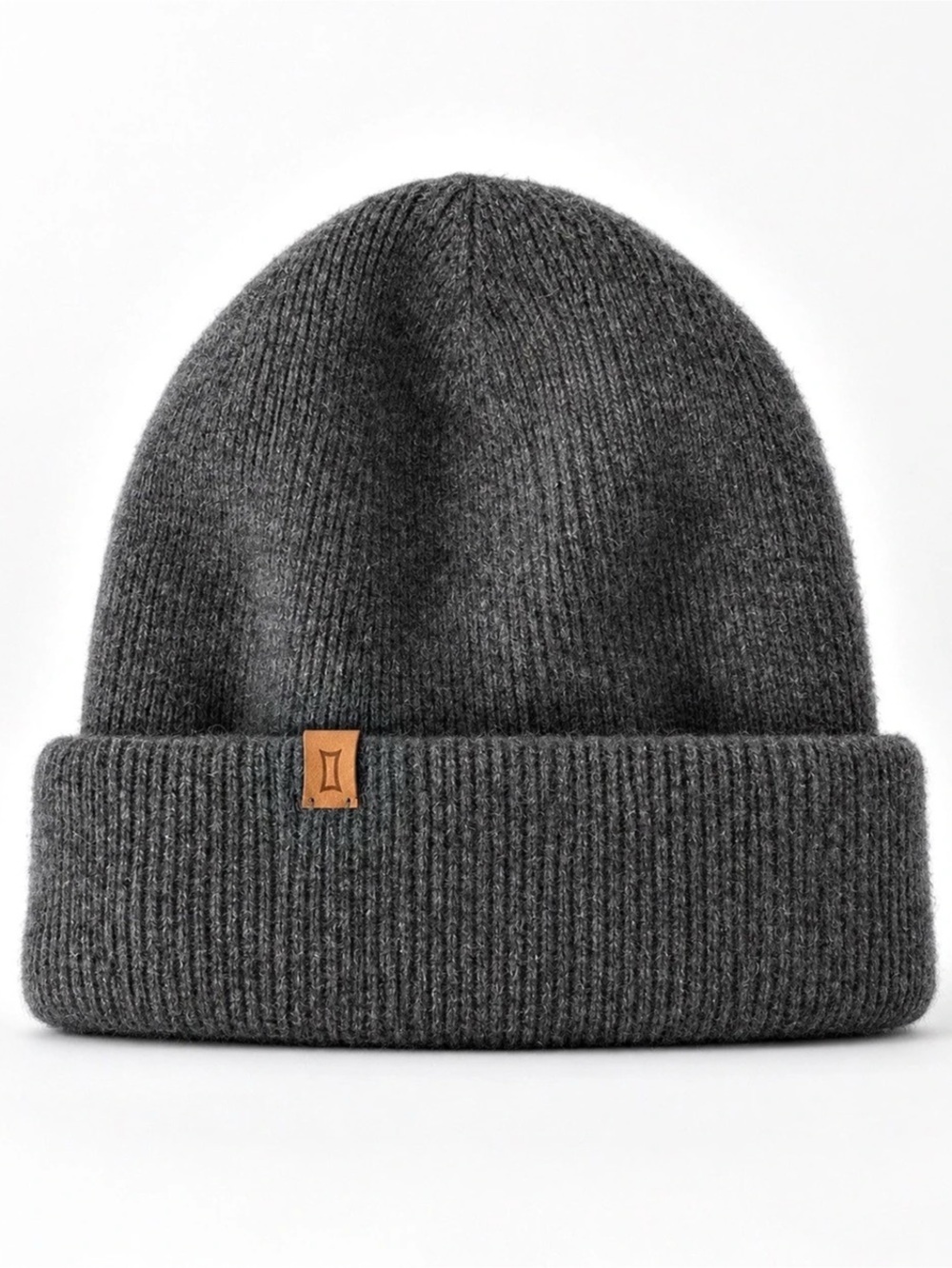KIT AND ACE RIBBED KNIT BEANIE HEATHER GREY